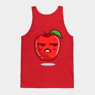 badmood sad react apple Tank Top